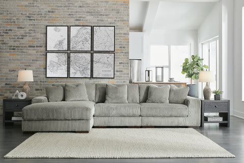 Lindyn Fog 3-Piece Sectional with Left-Arm Facing Chaise