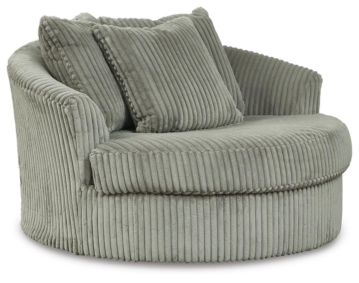 Lindyn Super Chaise with Oversized Swivel Chair