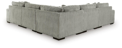 Lindyn Fog 5-Piece Sectional with Right-Arm Facing Chaise