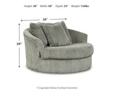 Lindyn Super Chaise with Oversized Swivel Chair