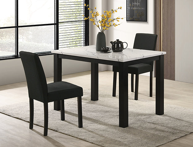 Resia Black/White Dining Table