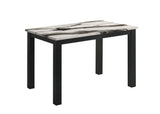 Resia Black/Brown 5-Piece Faux Marble Dining Set - view 3