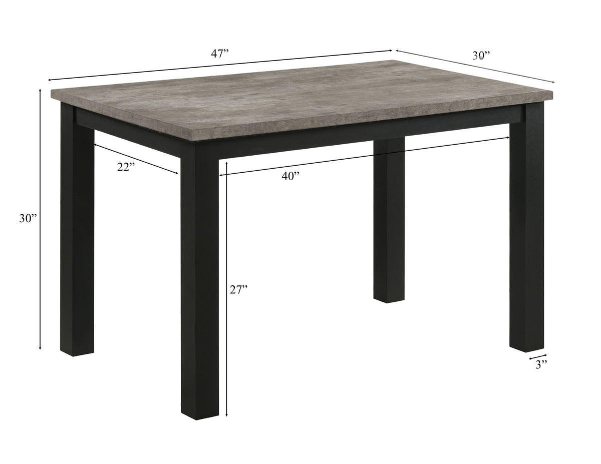 Resia Concrete Gray Dining Table