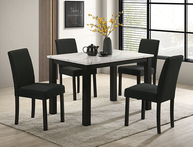 Resia Black/White Dining Table