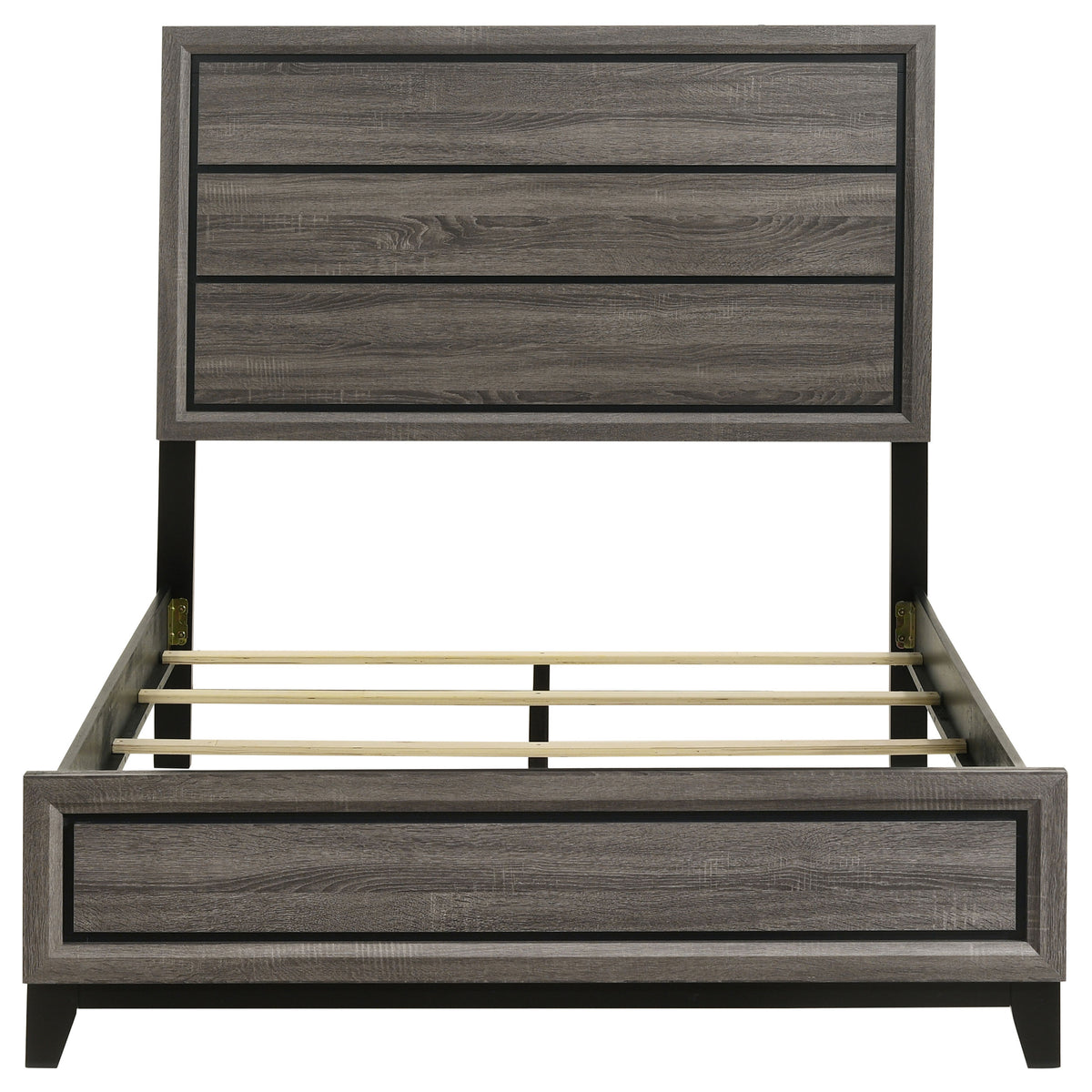 Watson Wood Full Panel Bed Grey Oak