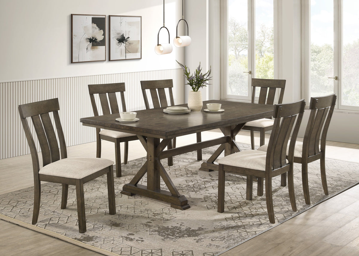 Lloyd Brown/Oat Rustic Dining Room Set - view 12