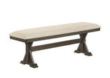 Lloyd Brown/Oat Dining Bench - Crown Mark | Olivia Furniture