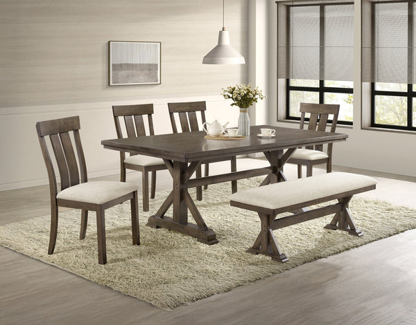 Lloyd Brown/Oat Rustic Dining Room Set