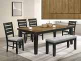 Bardstown Charcoal/Wheat Dining Chair, Set of 2 - Crown Mark | Olivia Furniture