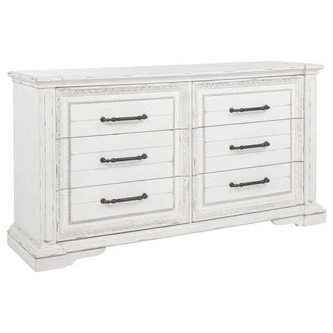 McKinney 6-drawer Bedroom Dresser Cabinet Vintage White