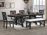 Maribelle Wheat Charcoal Bench - Crown Mark | Olivia Furniture