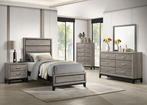 Valen Panel Youth Bedroom Set Light Taupe