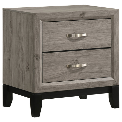 Valen 2-drawer Nightstand Bedside Table Light Taupe