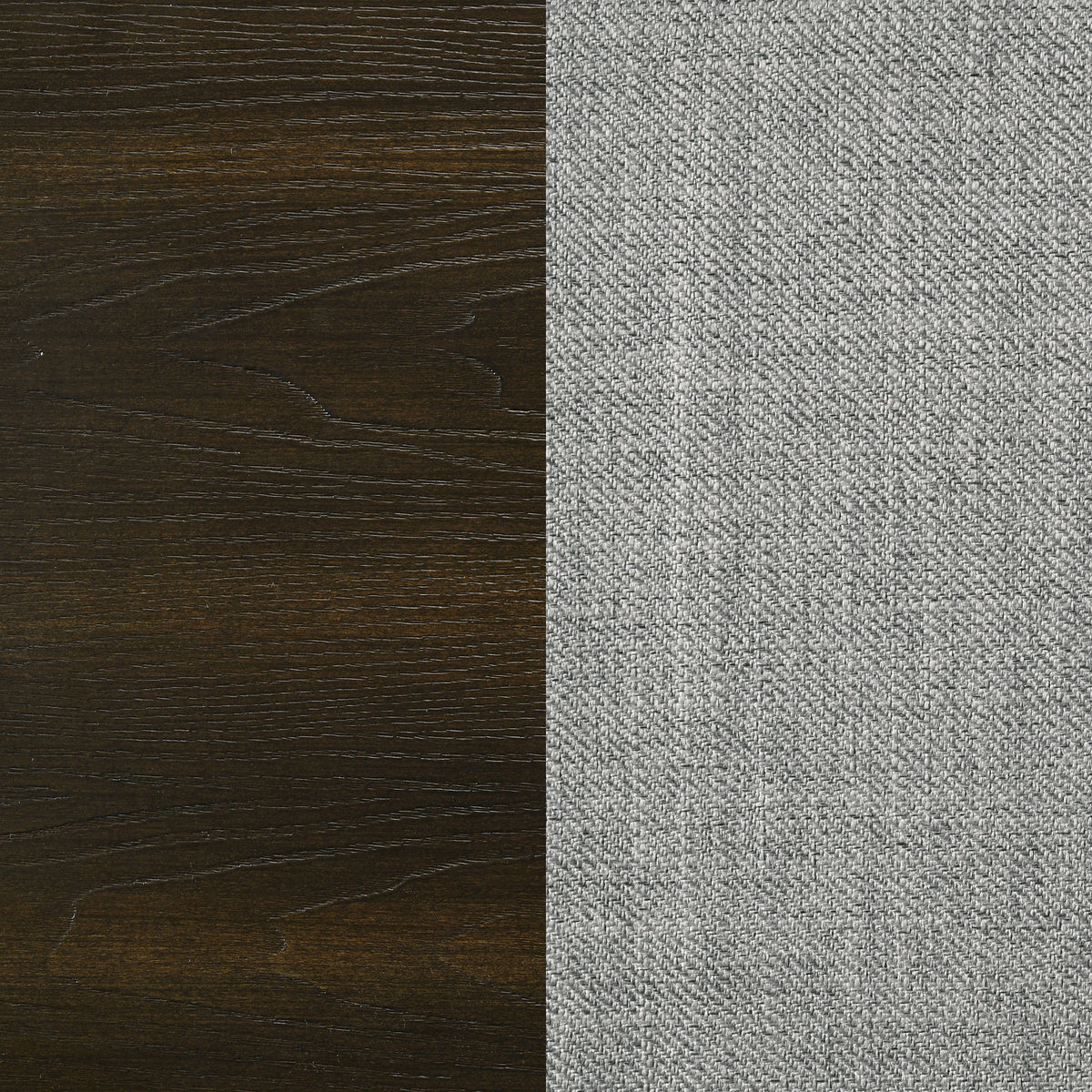 Atlas 64-inch Queen Upholstered Panel Bed Grey and Dark Oak