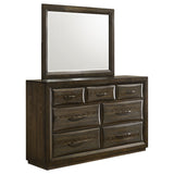 Atlas 7-drawer Bedroom Dresser and Mirror Set Dark Oak