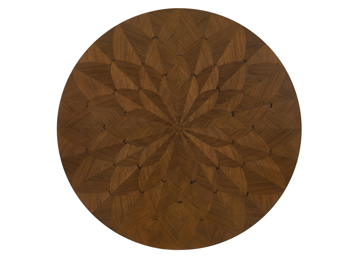Shari Brown Round Dining Table