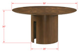 Shari Brown Round Dining Table