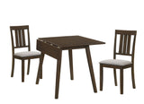 Lino Brown 3-Piece Dining Room Set with Drop Leaf - view 2