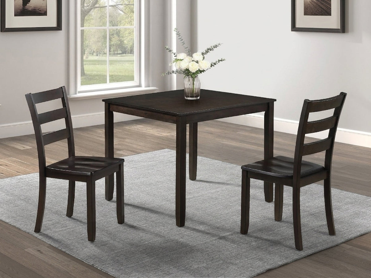 Portica Espresso 3-Piece Dining Room Set - view 1