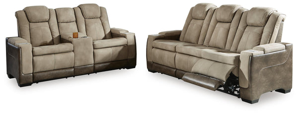 Next-Gen Durapella Sand Power Reclining Living Room Set