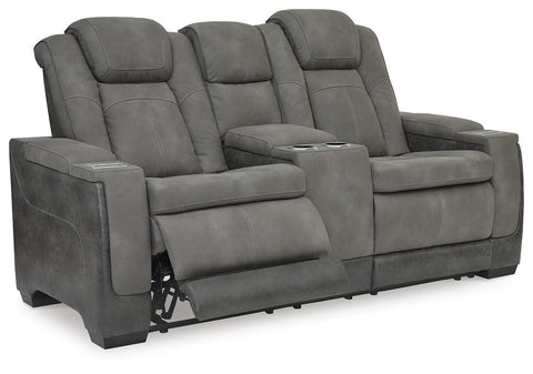 Next-Gen Durapella Power Reclining Loveseat with Console