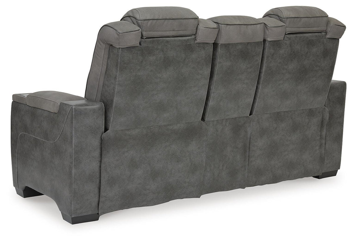 Next-Gen Durapella Power Reclining Loveseat with Console