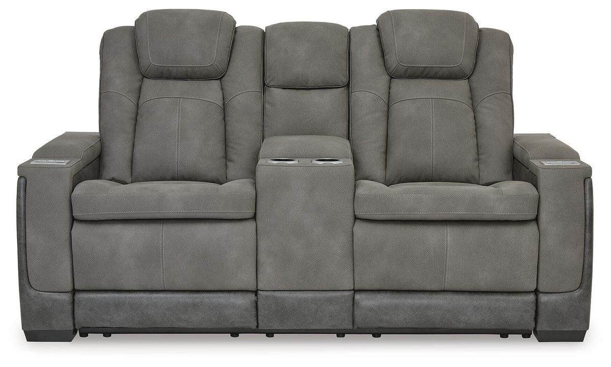 Next-Gen Durapella Power Reclining Loveseat with Console