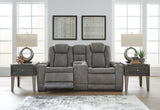 Next-Gen Durapella Power Reclining Loveseat with Console