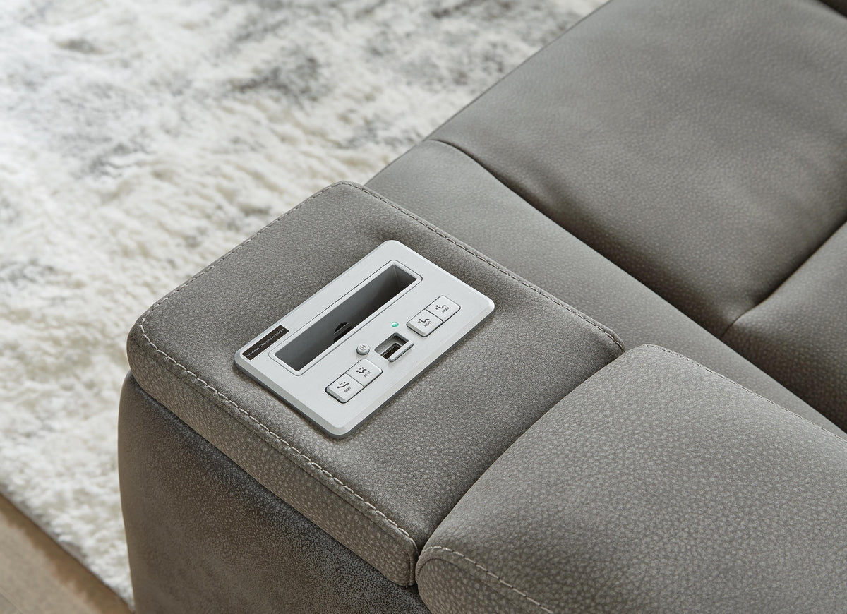 Next-Gen Durapella Power Reclining Loveseat with Console