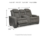 Next-Gen Durapella Power Reclining Loveseat with Console