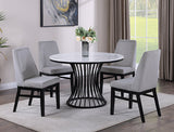 Hadley Black/Light Gray Dining Side Chair, Set of 2 - Crown Mark | Olivia Furniture