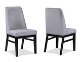 Hadley Black/Light Gray Dining Side Chair, Set of 2 - Crown Mark | Olivia Furniture