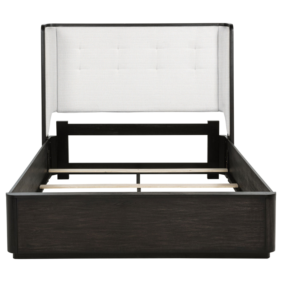 Leandro 55-inch Queen Wingback Bed Burnished Black