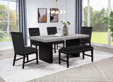 Sebastian Black Dining Bench - Crown Mark | Olivia Furniture