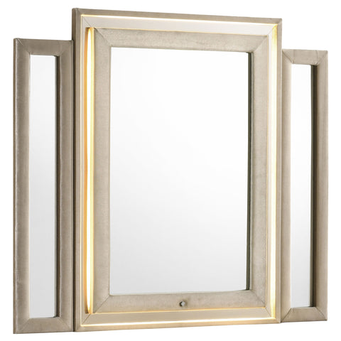 Lorient LED Dresser Mirror Ivory and Camel