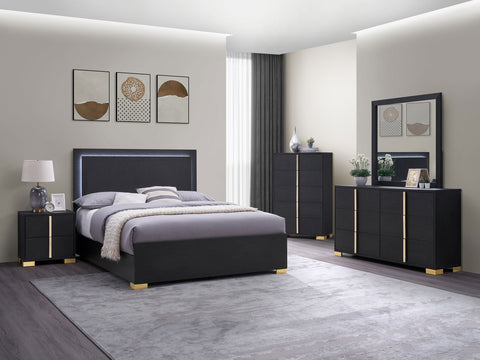 Marceline Panel Bedroom Set Black