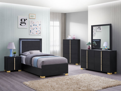 Marceline Panel Youth Bedroom Set Black