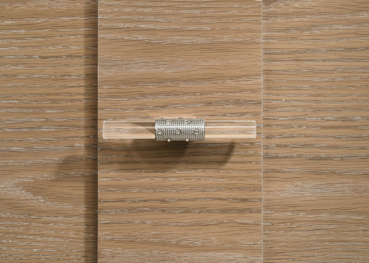 Leanne 2-drawer Sinter Stone Top Nightstand Light Oak