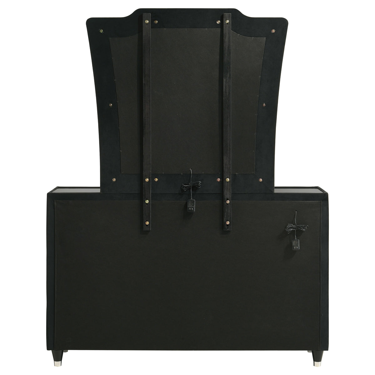 Lorient 8-drawer LED Dresser with Mirror Black
