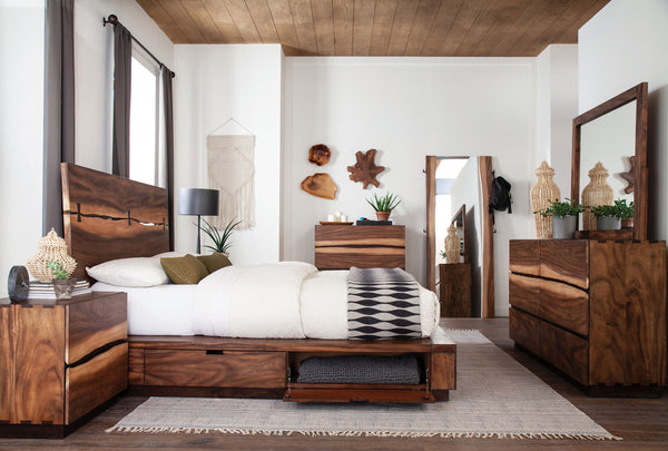 Winslow Panel Storage Bedroom Set Smokey Walnut