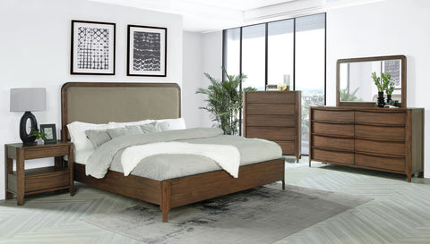 Maderia Panel Bedroom Set Walnut