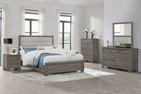 Wright Panel Bedroom Set Brown Oak