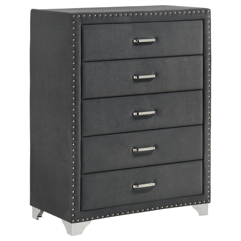 Melody 5-drawer Bedroom Chest Grey