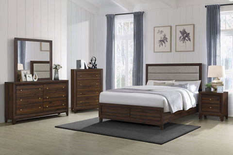 Welsley Panel Bedroom Set Walnut