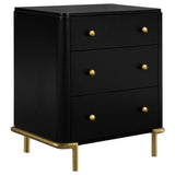 Arini 3-drawer Nightstand Black