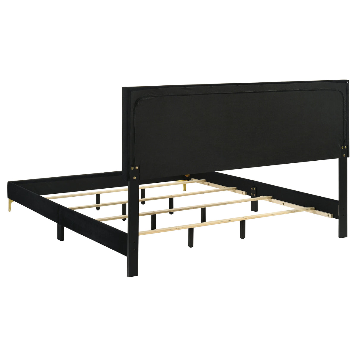 Kendall Upholstered Eastern King Panel Bed Black