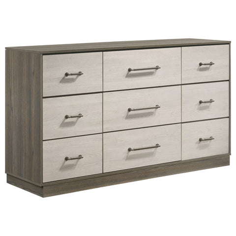 Fenwick 9-drawer Dresser Grey Oak