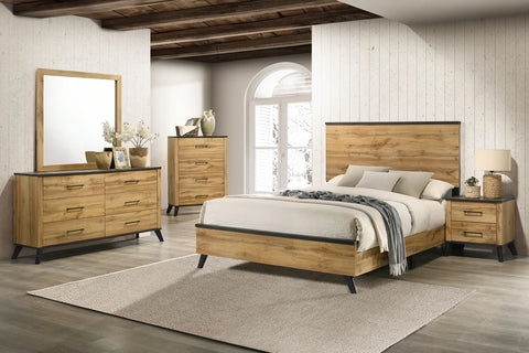 Kaywood Panel Bedroom Set Weathered Brown / Natural Pine