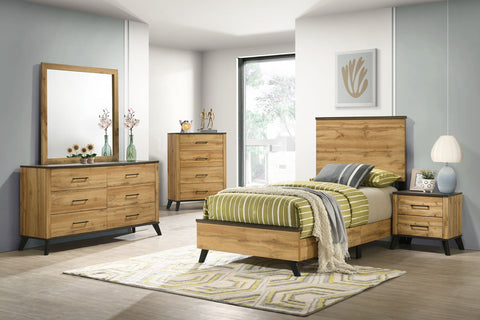 Kaywood Panel Youth Bedroom Set Weathered Brown / Natural Pine