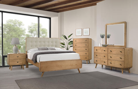 Robyn Platform Bedroom Set Light Ash — collection scene; select a configuration for exact contents